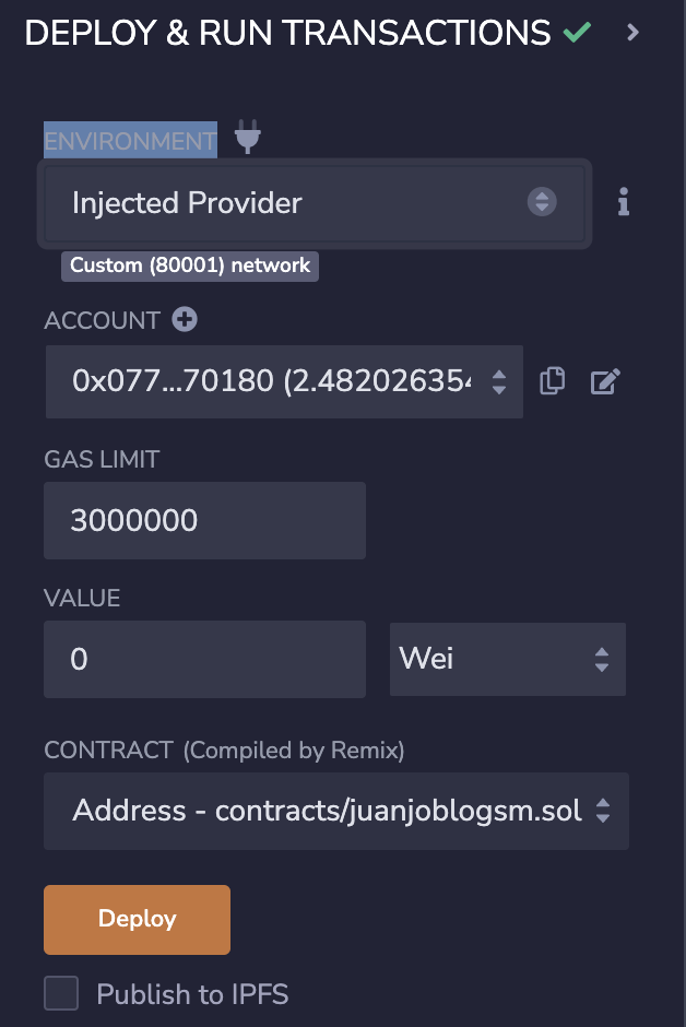 Crear y desplegar un NFT (Token no fungible) en la blockchain de Polygon (Herramientas Desarrollo y pruebas - Parte II) 21 Crear y desplegar un NFT (Token no fungible) en la blockchain de Polygon (Herramientas Desarrollo y pruebas – Parte II)
