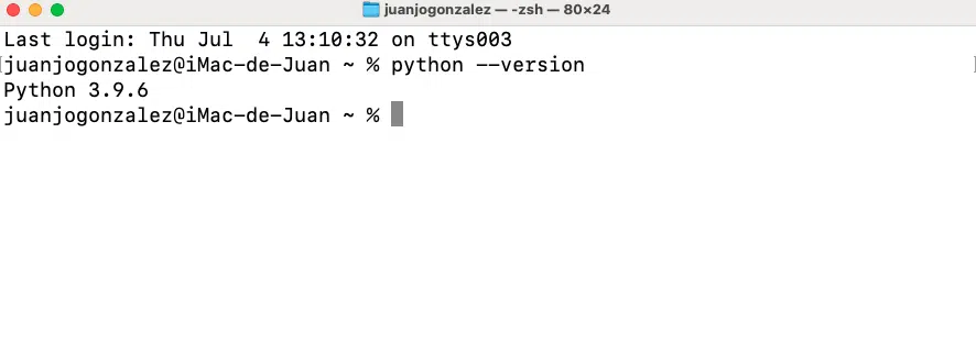 Gu&iacute;a paso a paso para instalar Python en Mac