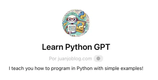 He creado un custom GPT con Open AI que te enseña a programar en Python