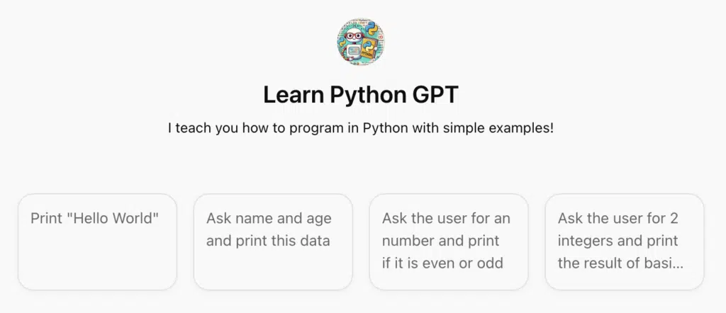 He creado un custom GPT con Open AI que te enseña a programar en Python