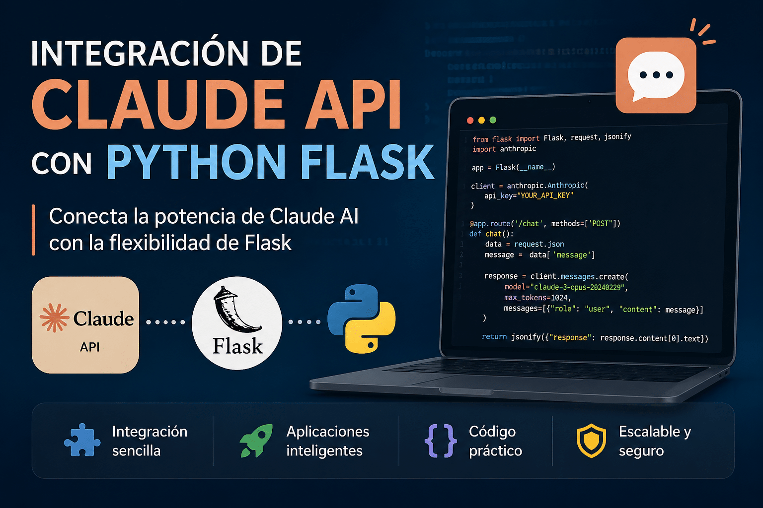 Integraci&oacute;n de Claude API con Python Flask: Tutorial Paso a Paso