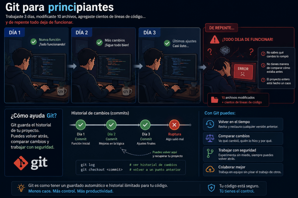 Git: El “Control + Z” que Todo Programador Necesita (Y las Nuevas Herramientas que Vienen a Mejorarlo)