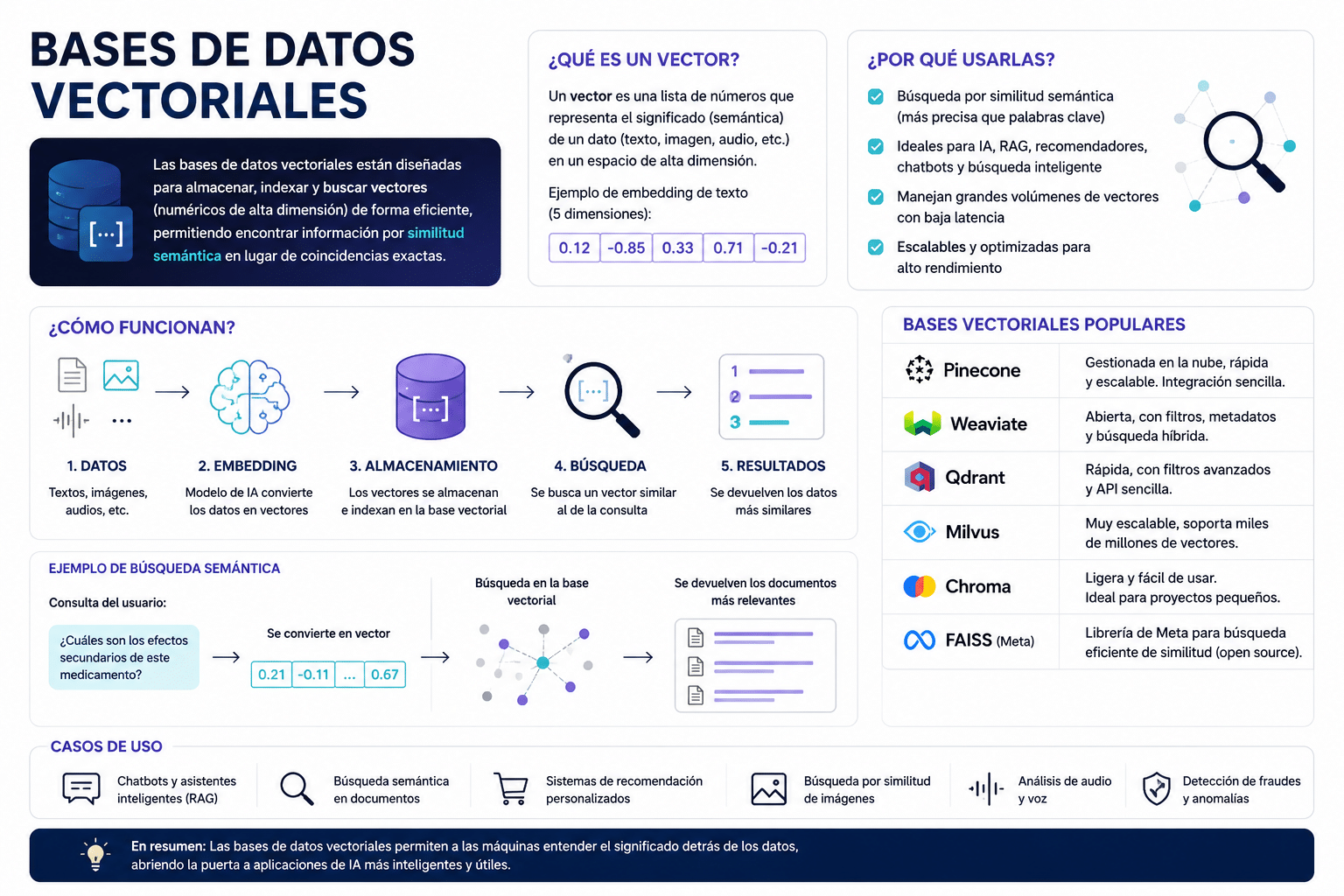 Casos de Uso de Bases de Datos Vectoriales
