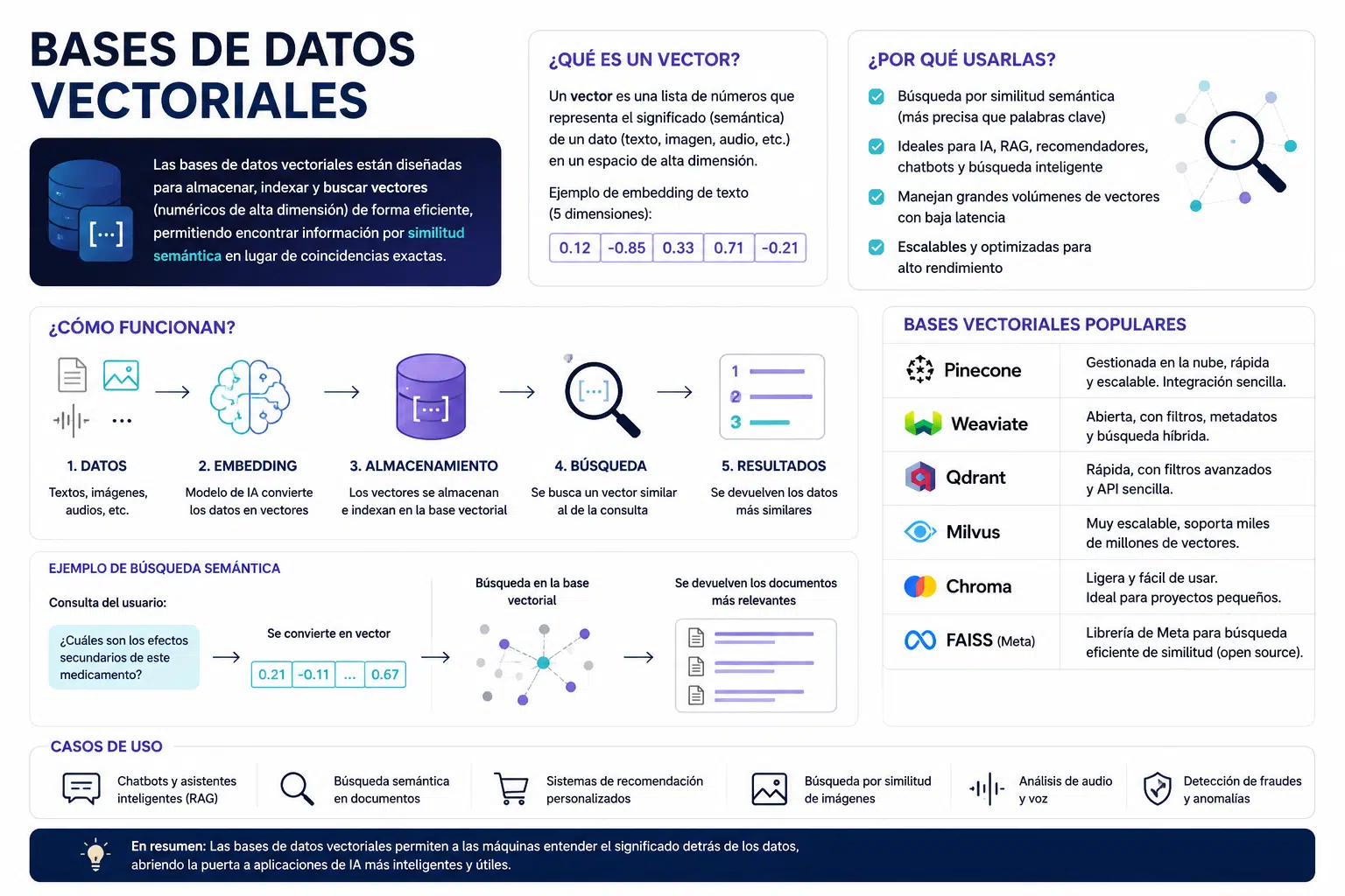 Casos de Uso de Bases de Datos Vectoriales